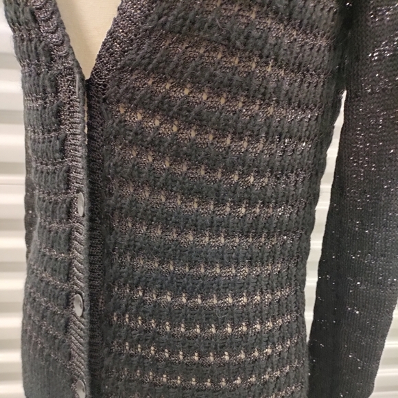 Rag & Bone | Alpaca & Viscose Black Open Knit Cardigan Sweater Womens Size XS - Picture 16 of 16